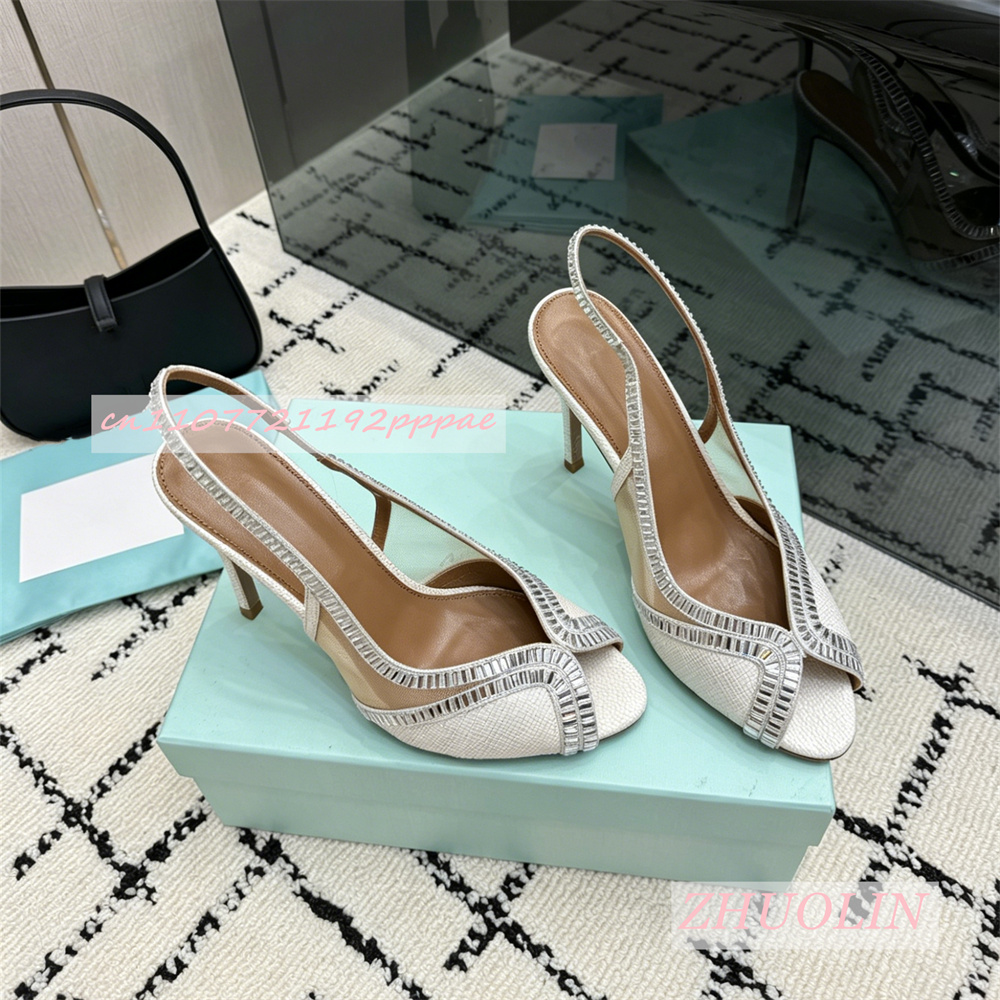 Wedding Super - Luxuriöse Echtleder-Sandalen mit Hohem Absatz für