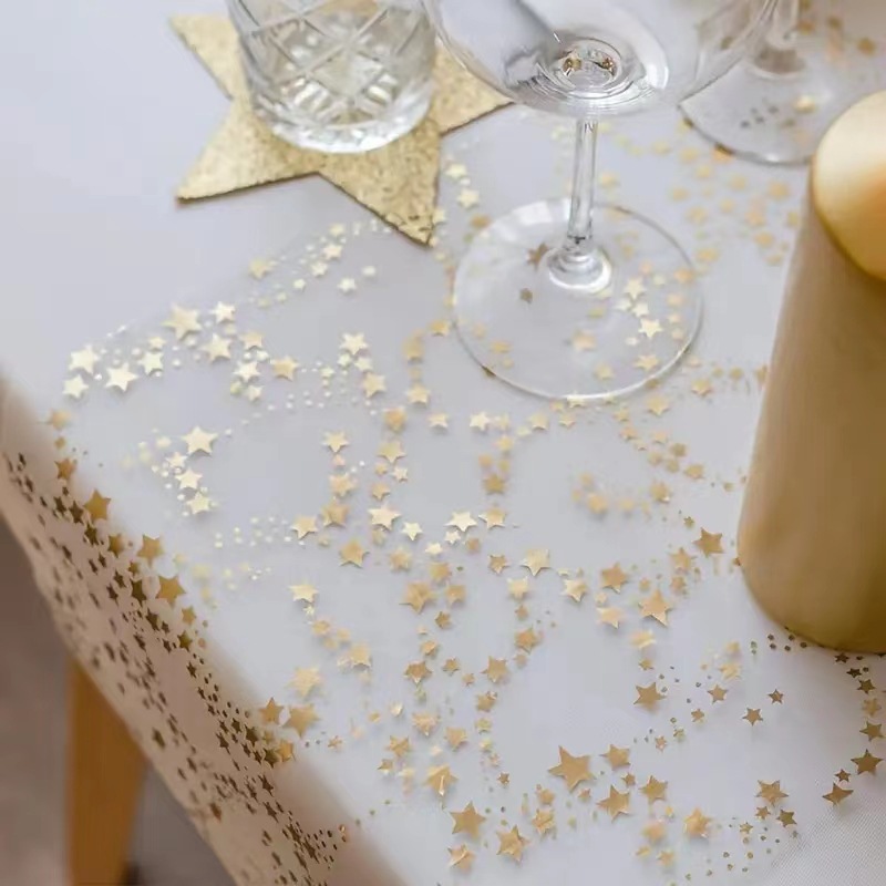 Table Runner Sequin - Party-Tischläufer, Polyesterfaser, glitzernd, metallisches Gold, dünne