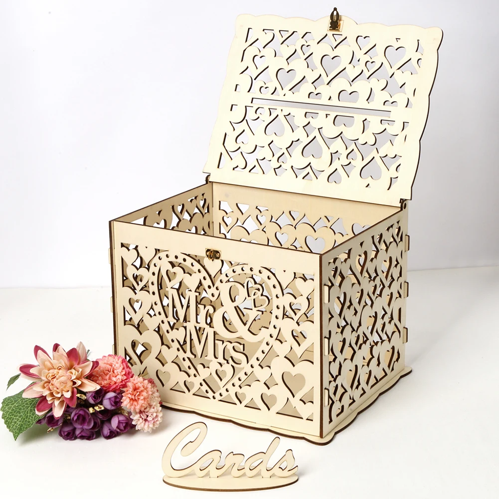 Wedding Card Box - Hölzerne Hochzeits karte Box Hochzeits dekoration