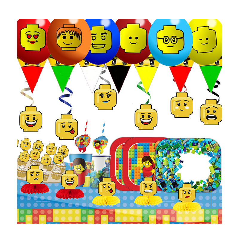 Confetti Balloon Set - Bausteine Alles Gute zum Geburtstag Banner