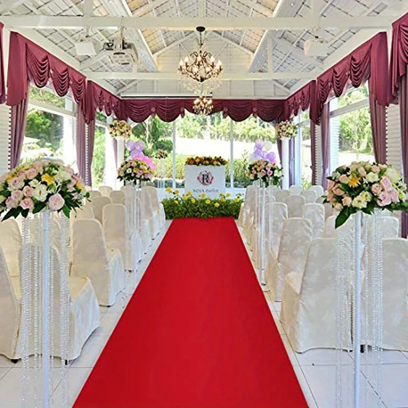 Aisle Runner White - Roter Teppich, Zeremonie, Party, Bühne, Teppiche,