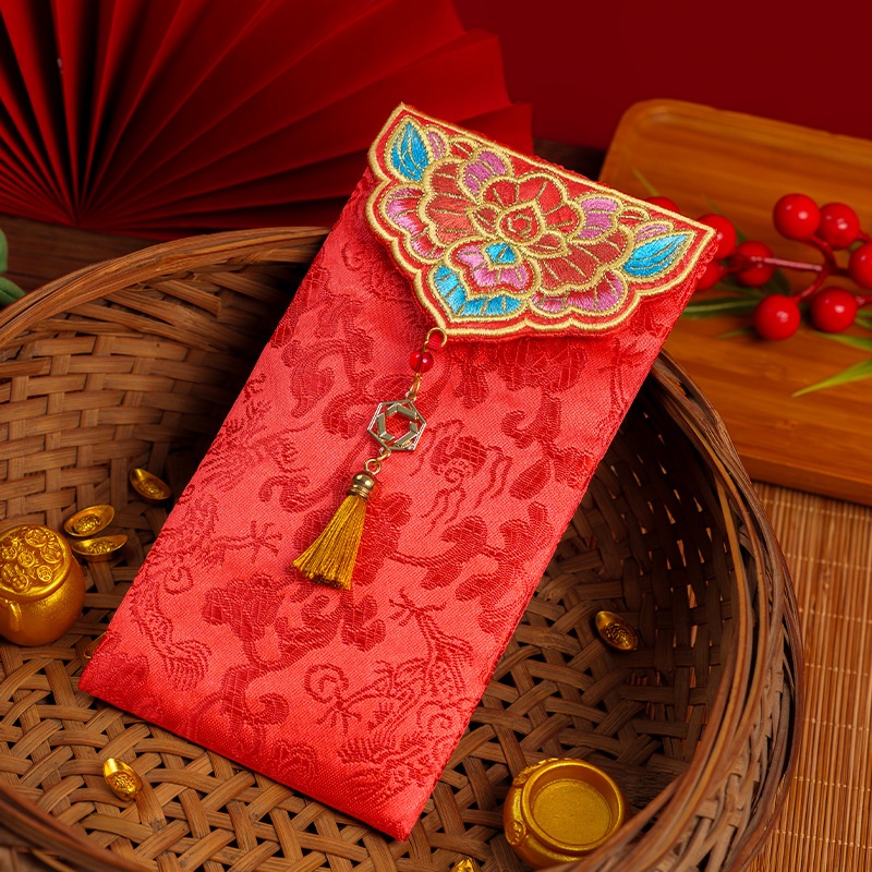 Wedding Envelopes - 1 Stück traditionelle chinesische bestickte rote