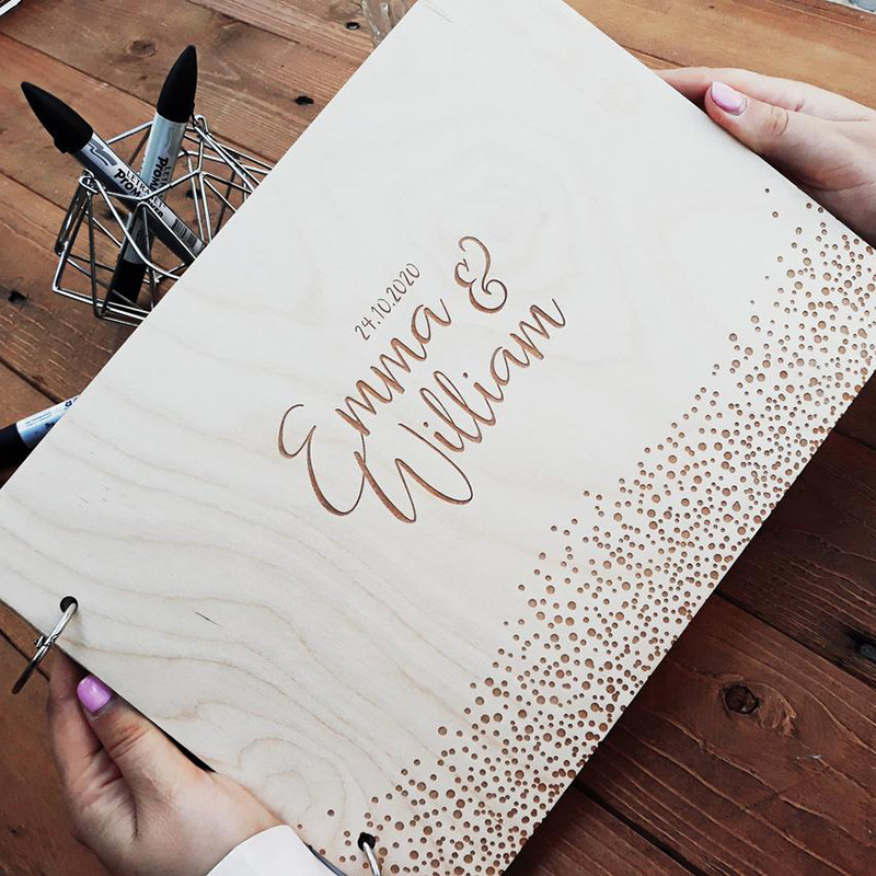 Wedding Supply List - Personalisierte Hochzeit Gästebuch Nach Holz Gästebuch