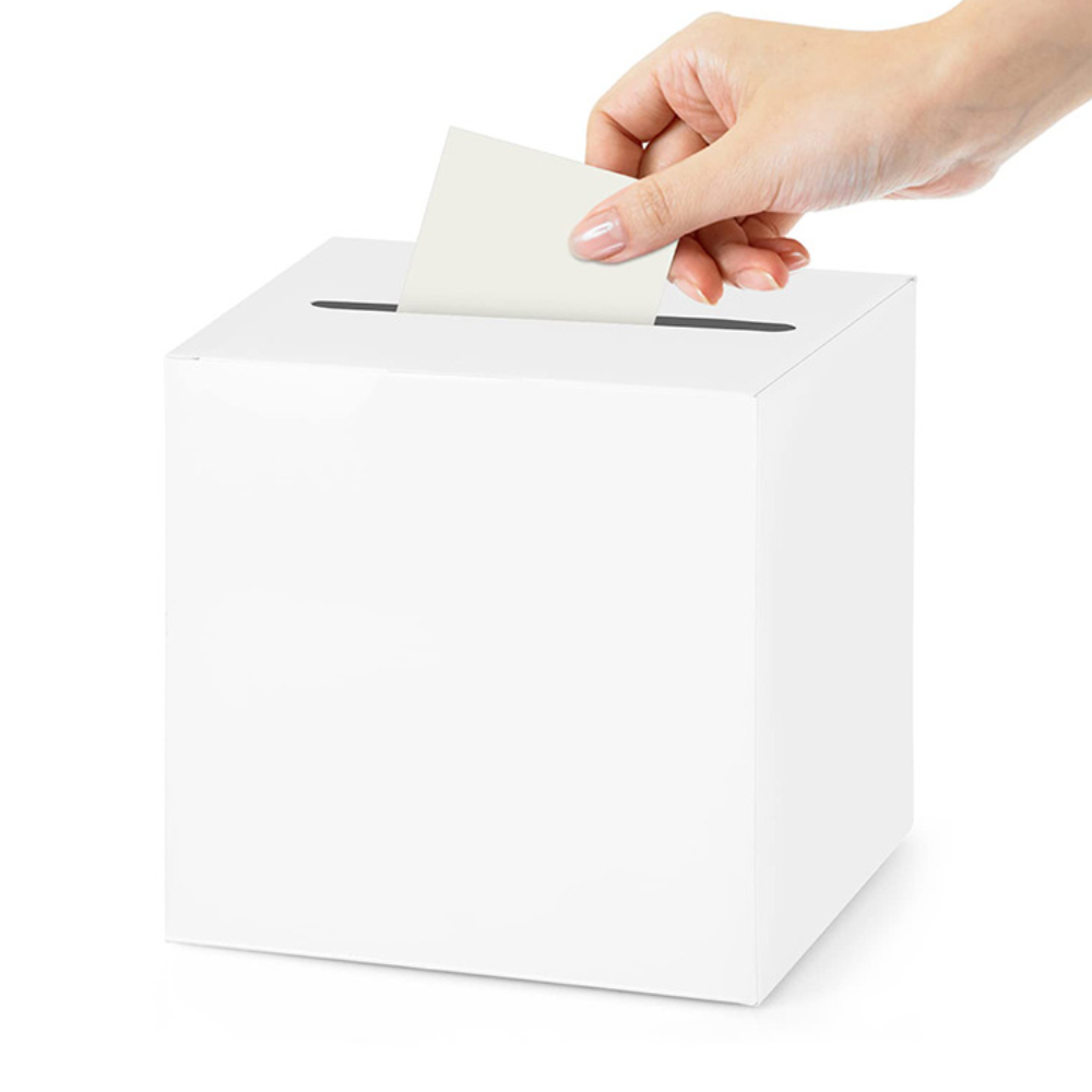 Wedding Card Box - Aufbewahrungsbox Weiß Schwarz Hochzeitskarten-Box Elegante Abstimmungskarten-Box