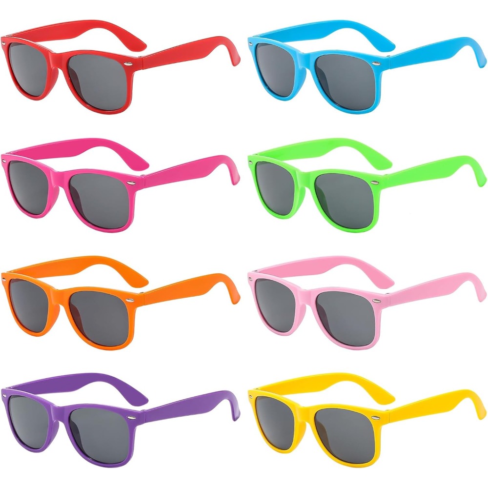 Wedding Supply List - 1/8 Stück Neonfarben Party-Sonnenbrillen mit schwarzen
