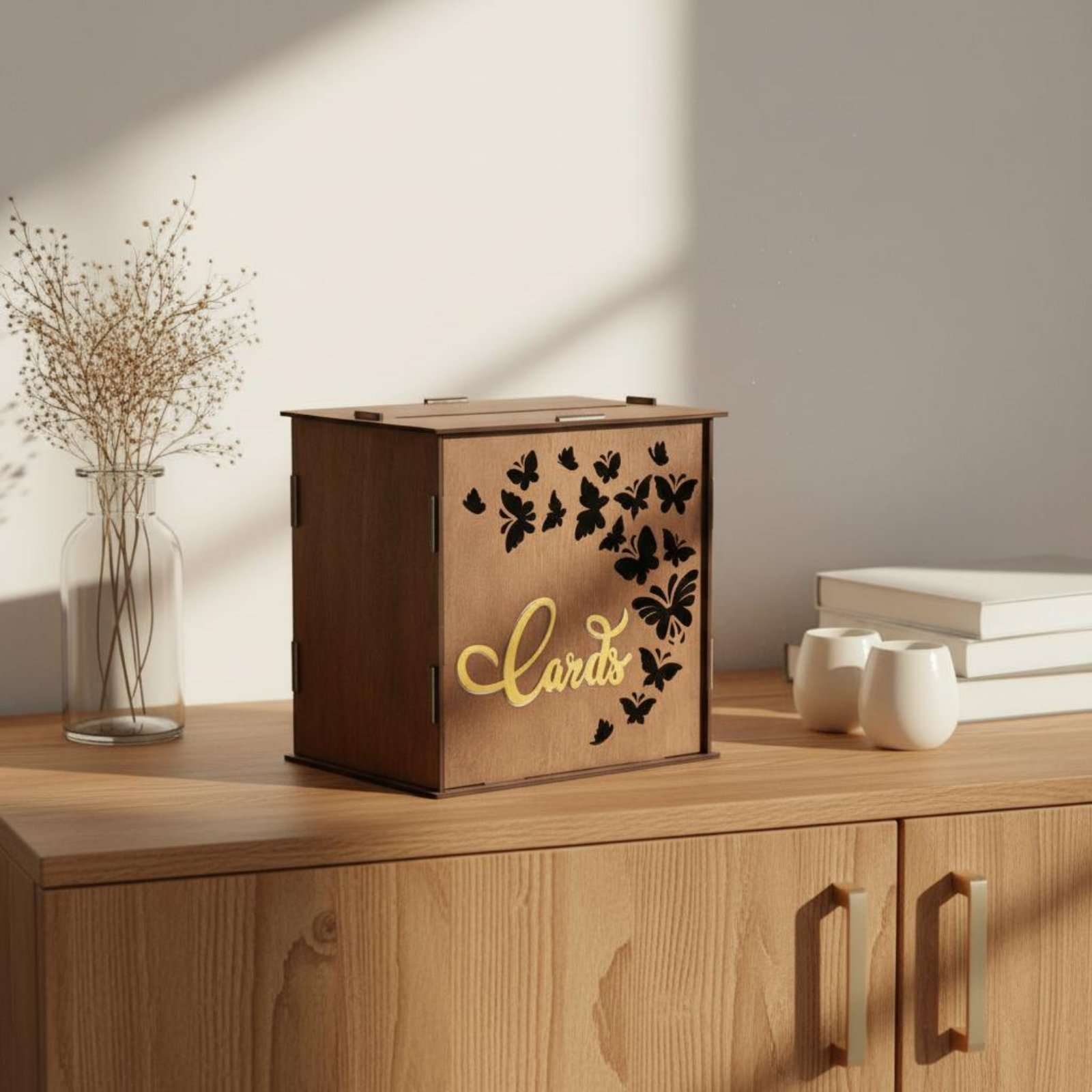 Wedding Card Box - Hochzeitskarten-Box Kartenfach Holz-Kartenbox Partydekoration