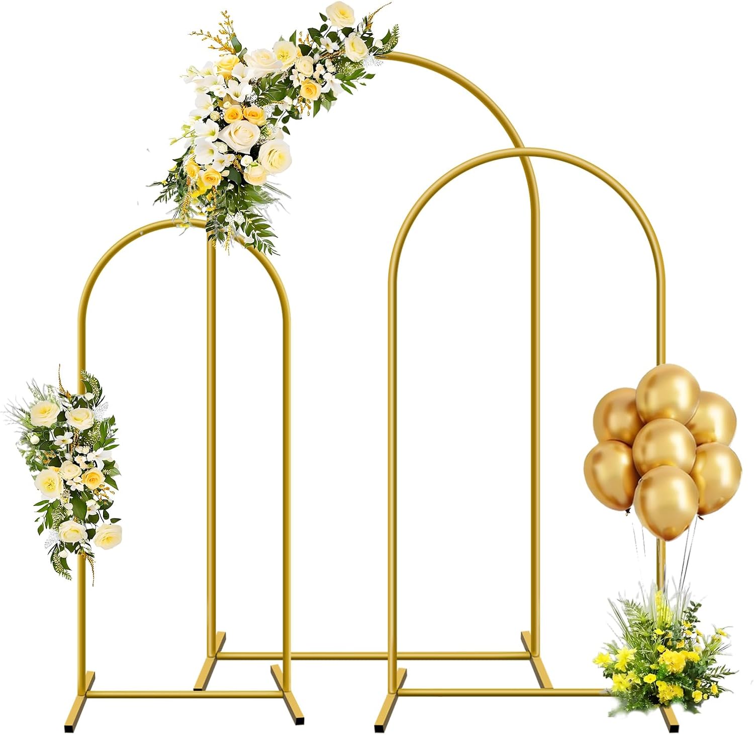 Confetti Balloon Set - 1pc Gold Metall Bogen Hintergrund Stehen