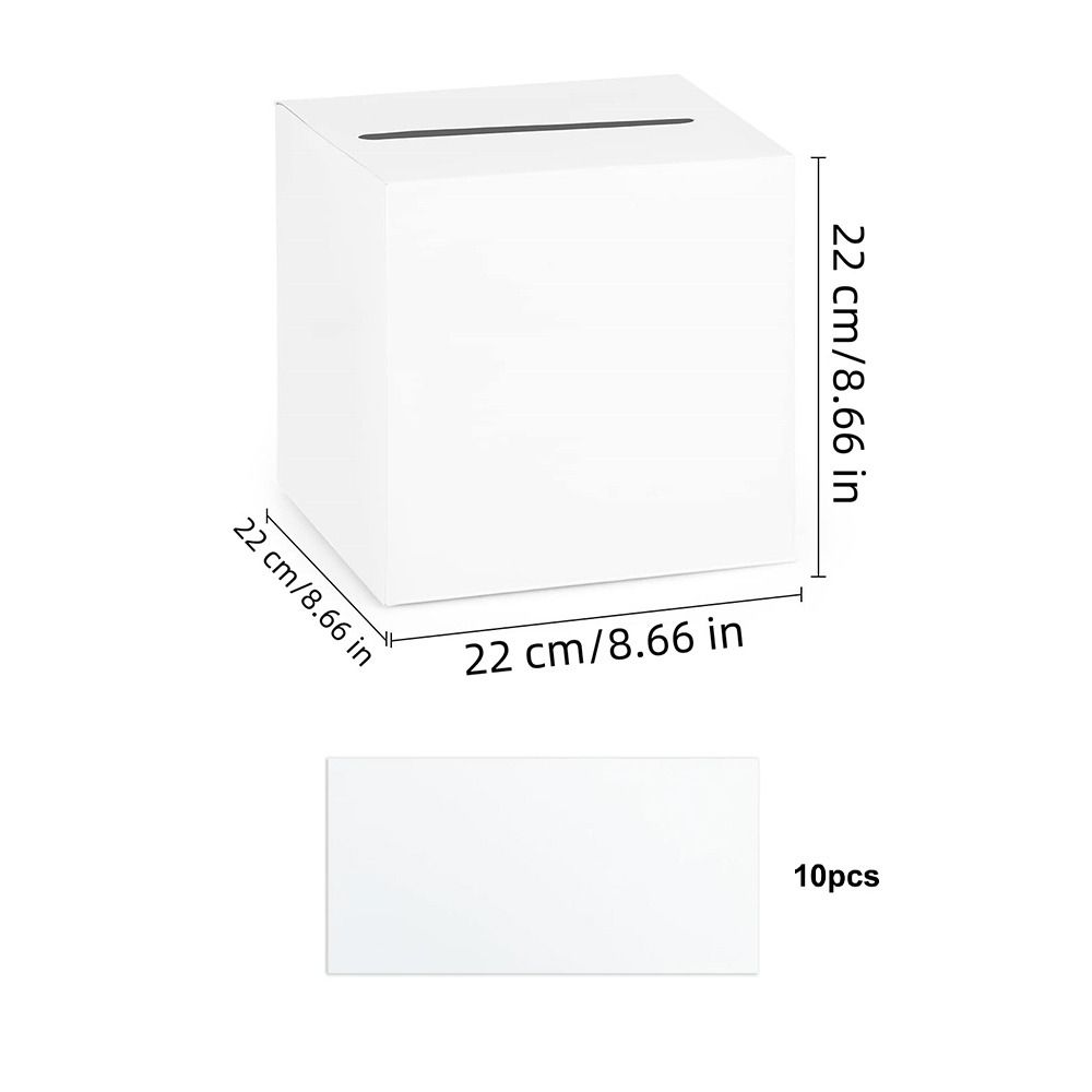 Wedding Card Box - Kreative Weiß-Schwarze Hochzeitskarten-Box Segenswünsche-Kartonbox DIY-Bastelarbeiten Elegante