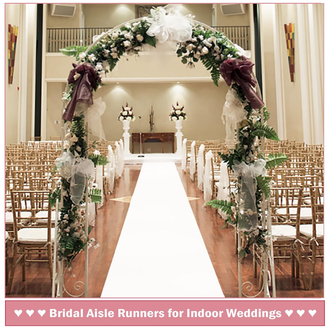 Aisle Runner White - Hochzeit weißen Teppich Anti-Rutsch-Hotel Korridor Bankett