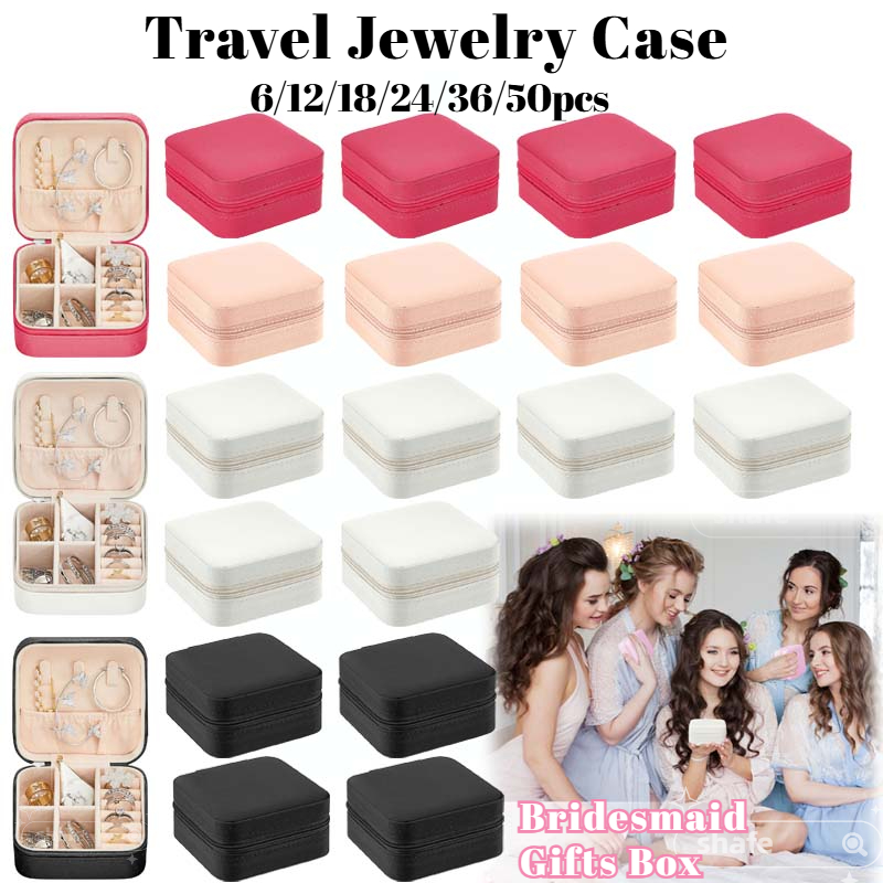 Wedding Supply List - 6–50 Stück Reise-Schmucketui, Brautjungfern-Geschenke, tragbare Schmuck-Organizer-Box