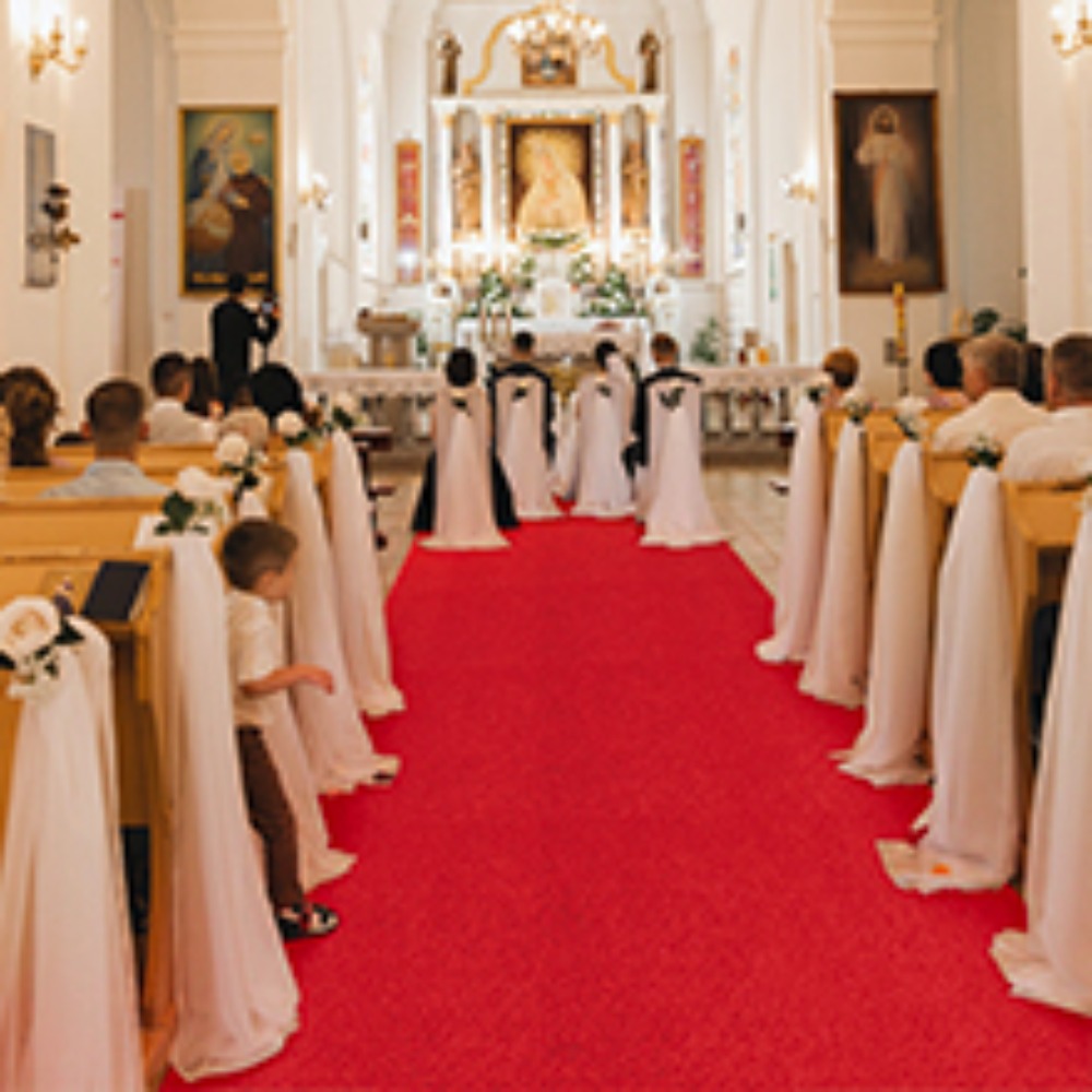 Aisle Runner White - Eleganter Hochzeits-Läufer Rutschfester Weißer Hochzeitsteppich Roter