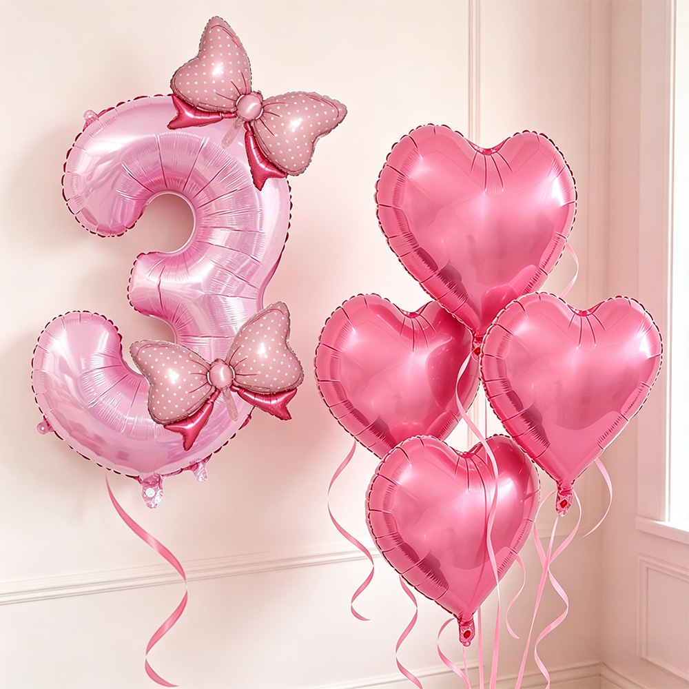 Rosa Schleife Party-Deko Rosa  – Confetti Balloon Set Bewertung und Preis