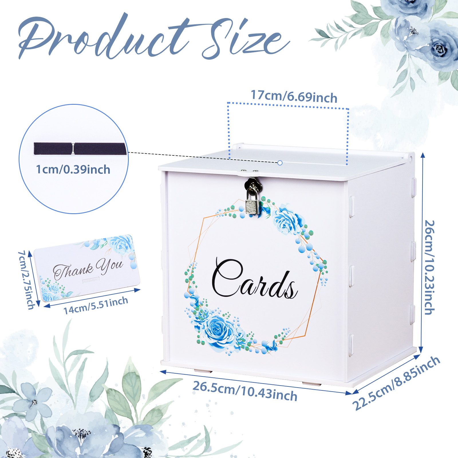 Weiße Hochzeitskarten-Box mit  – Wedding Card Box Bewertung und Preis