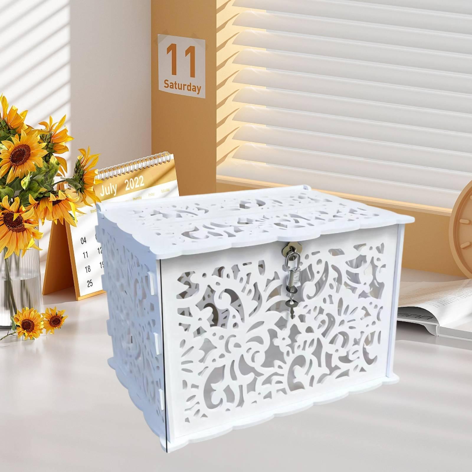 Elegante Weiße Hochzeitskarten – Wedding Card Box Bewertung und Preis