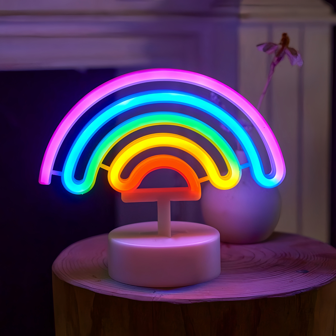 Niedliche Regenbogen-Neonlicht – Wedding Power Supply Bewertung und Preis