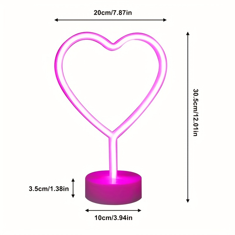 Herzförmiges Neonlicht, batter – Wedding Power Supply Bewertung und Preis