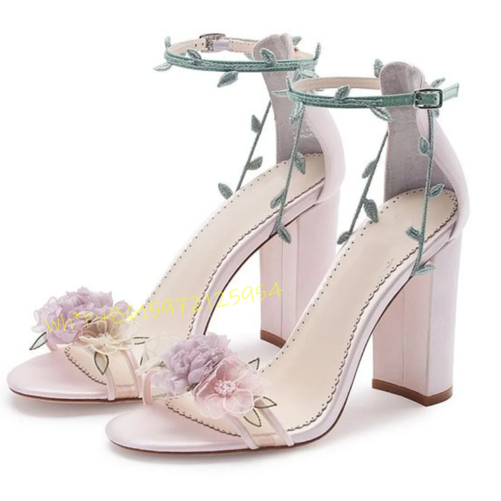 Lila Blumen dicke Fersen sanda – Wedding Super Bewertung und Preis