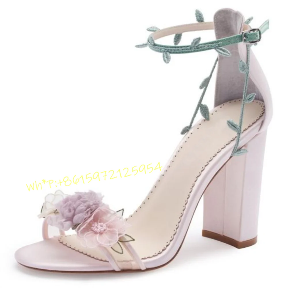 Lila Blumen dicke Fersen sanda – Wedding Super Bewertung und Preis