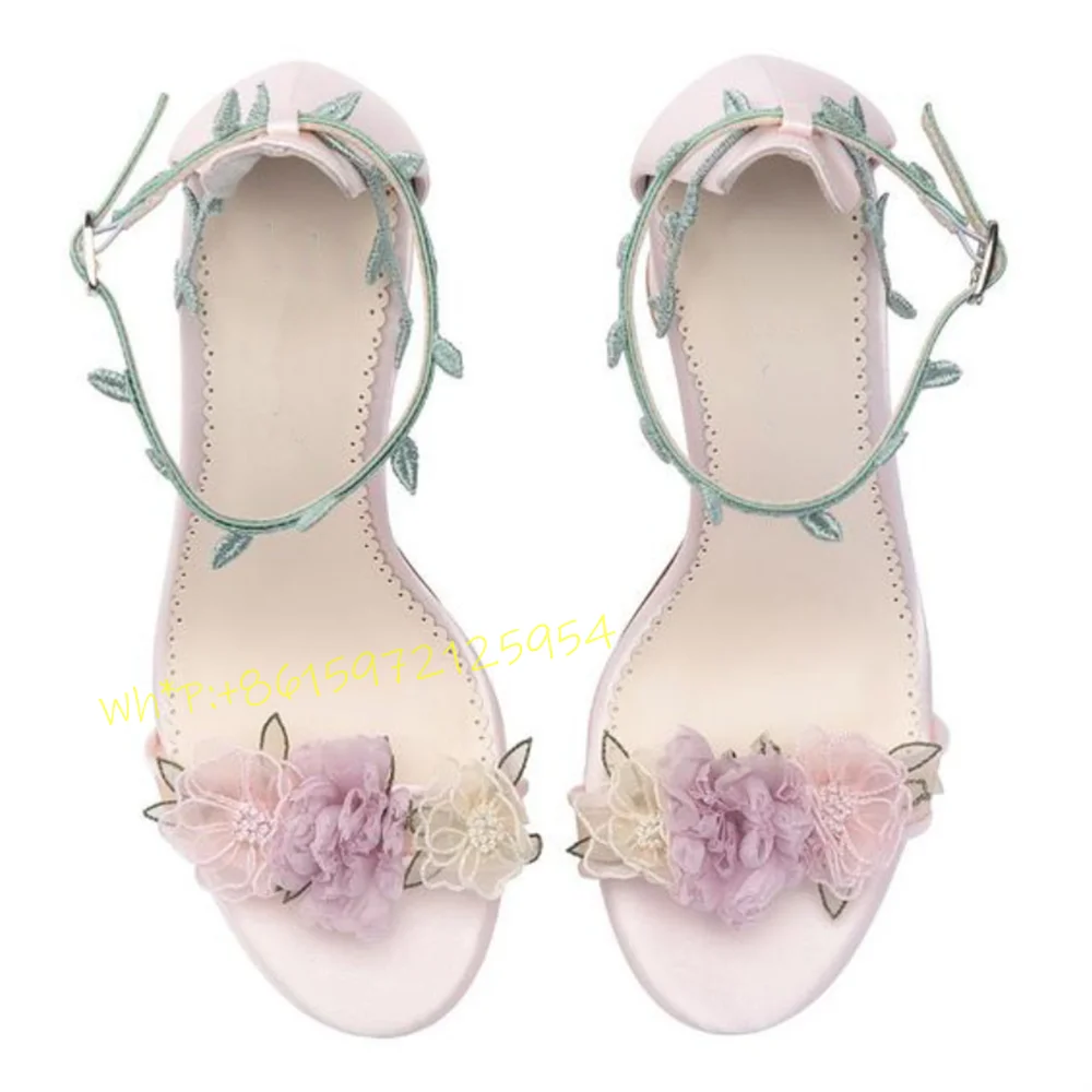 Lila Blumen dicke Fersen sanda – Wedding Super Bewertung und Preis