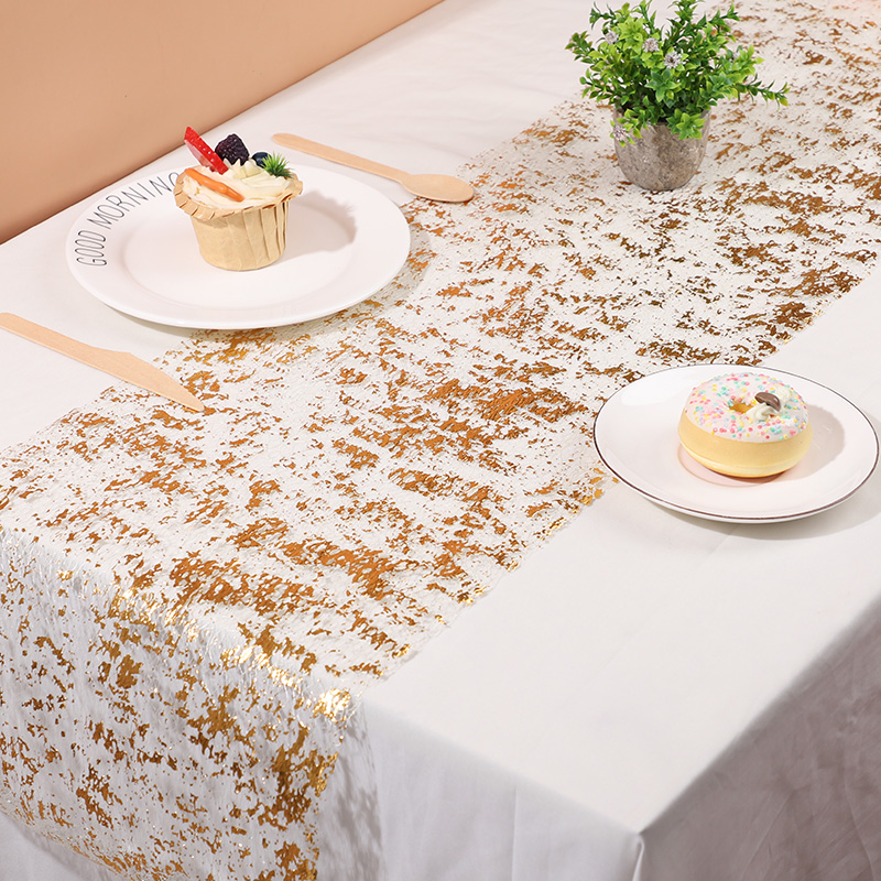 Metallic Gold Tischläufer Pail – Table Runner Sequin Bewertung und Preis