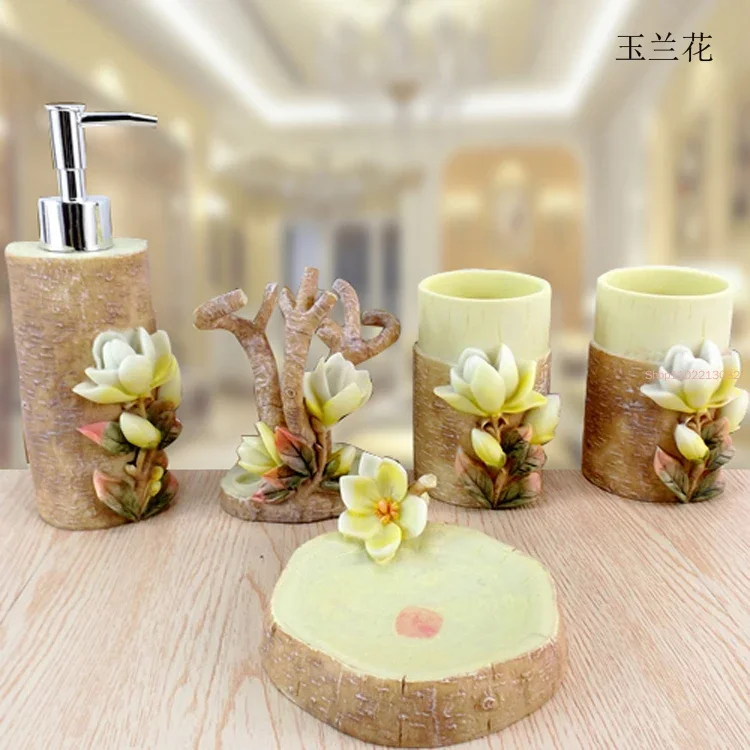 5-teiliges Set Harz-Badezimmer – Wedding Bathroom Supply Kit Bewertung und Preis