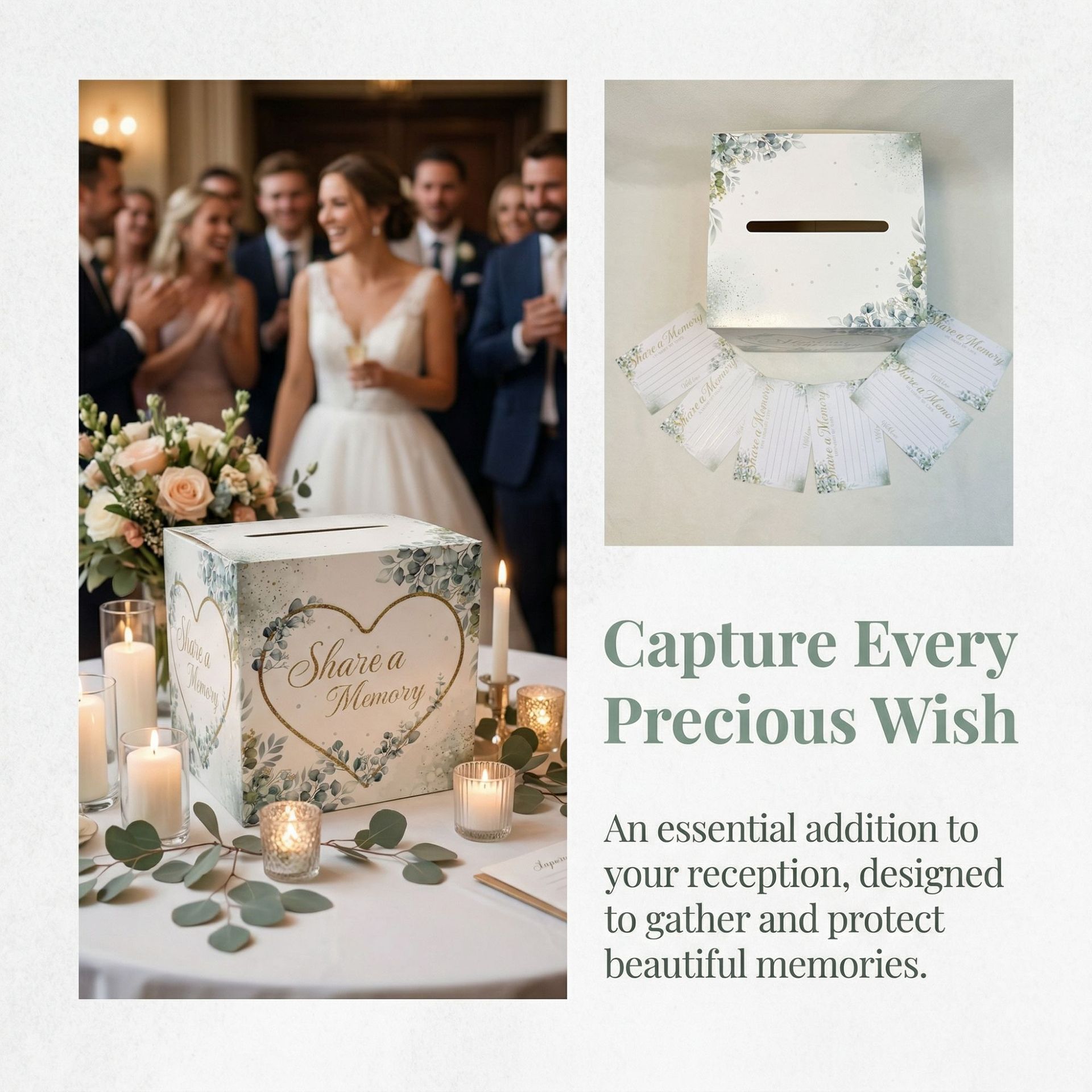 Weiße Blumen-Hochzeitskartenbo – Wedding Card Box Bewertung und Preis