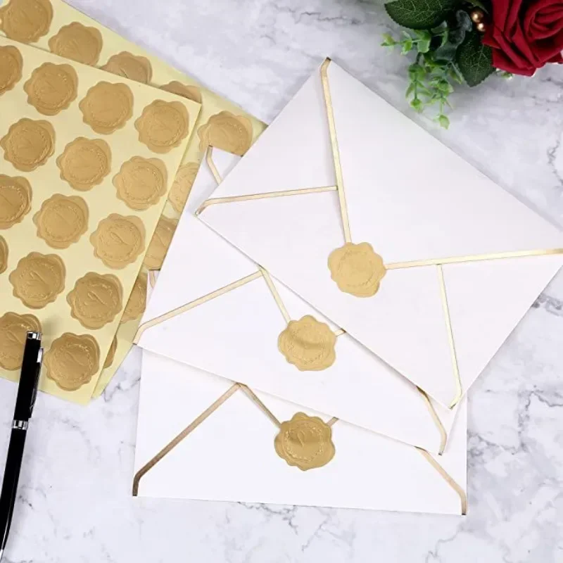 25/100 Stücke Gold Geprägte He – Wedding Envelopes Bewertung und Preis