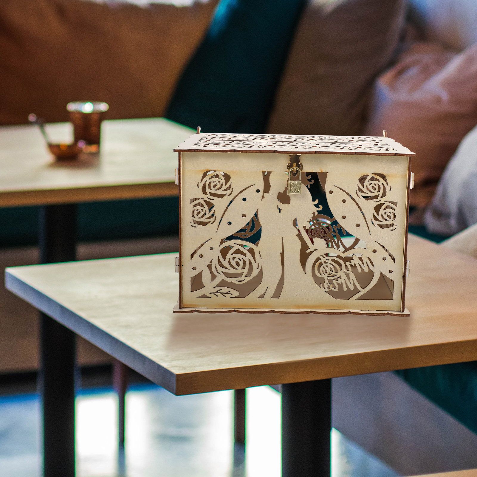Ausgehöhlte Rustikale Holz-Hoc – Wedding Card Box Bewertung und Preis