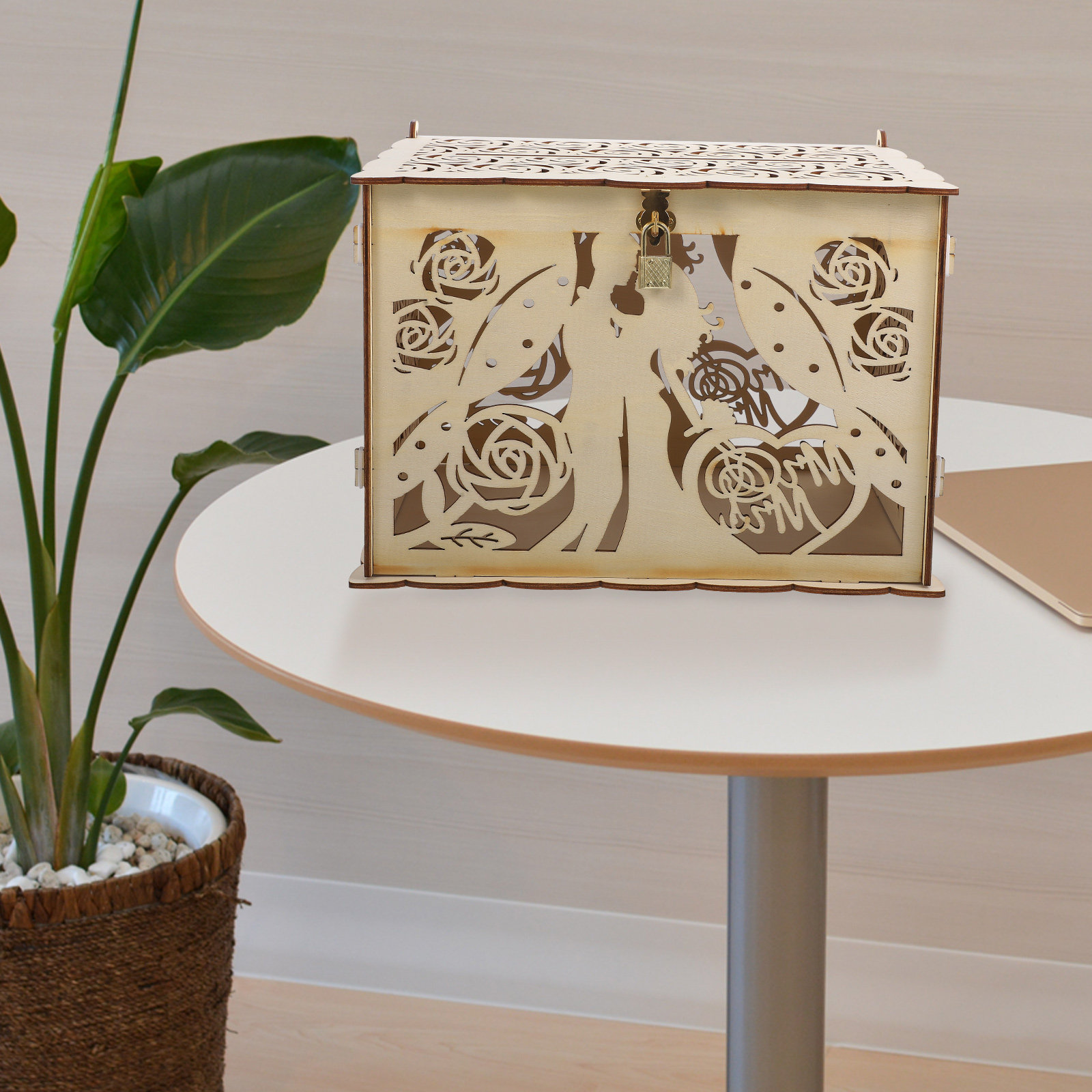 Ausgehöhlte Rustikale Holz-Hoc – Wedding Card Box Bewertung und Preis