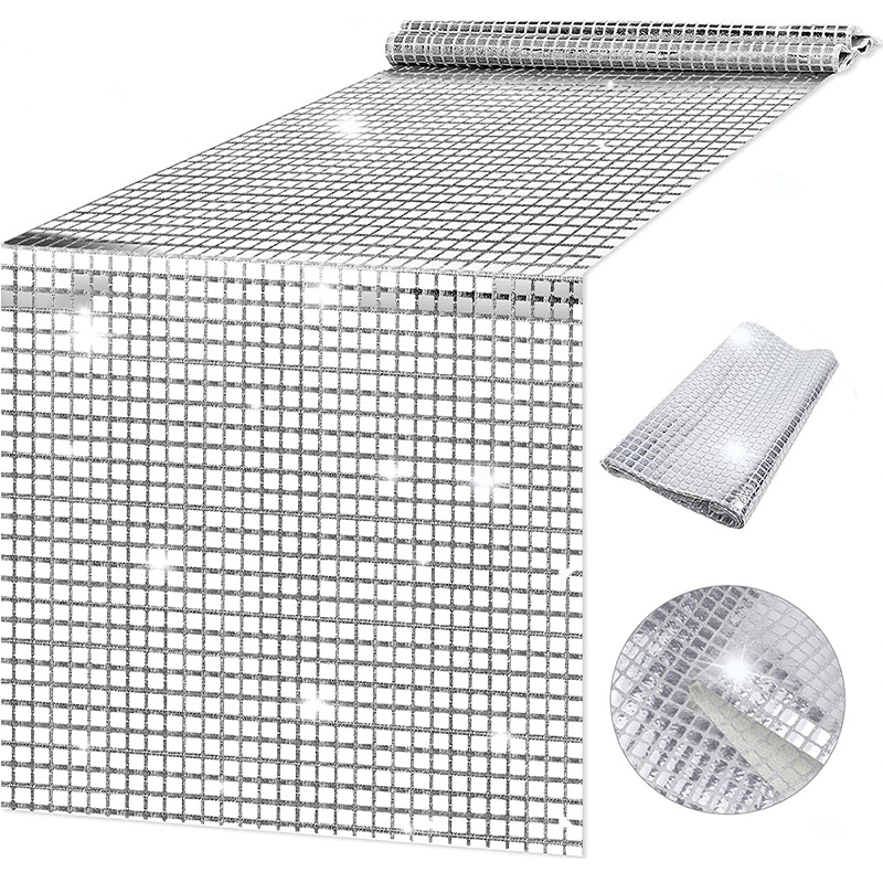 Glänzende Spiegel Gold/Silberf – Table Runner Sequin Bewertung und Preis