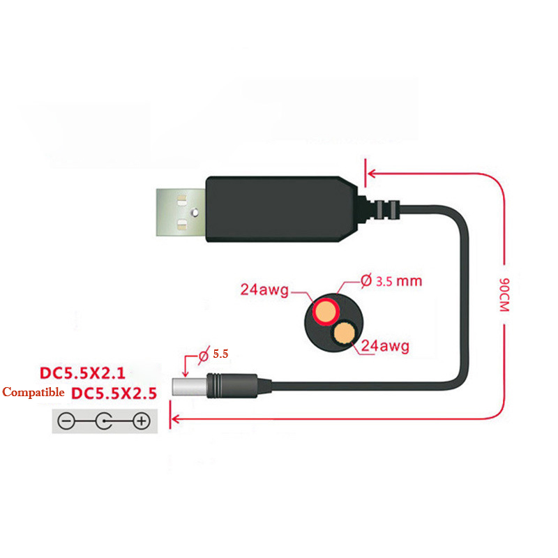 5 V auf 9 V/12 V USB-Boost-Kab – Wedding Power Supply Bewertung und Preis