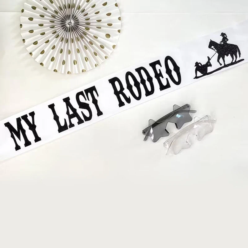 My Last Rodeo Sash Western Cow – Bride Tribe Sash Bewertung und Preis