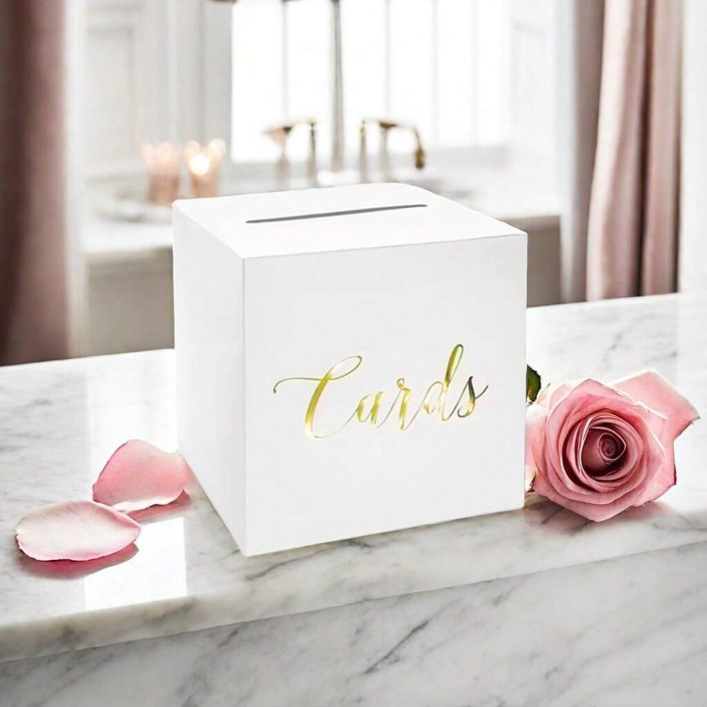 Kreative Weiß-Schwarze Hochzei – Wedding Card Box Bewertung und Preis