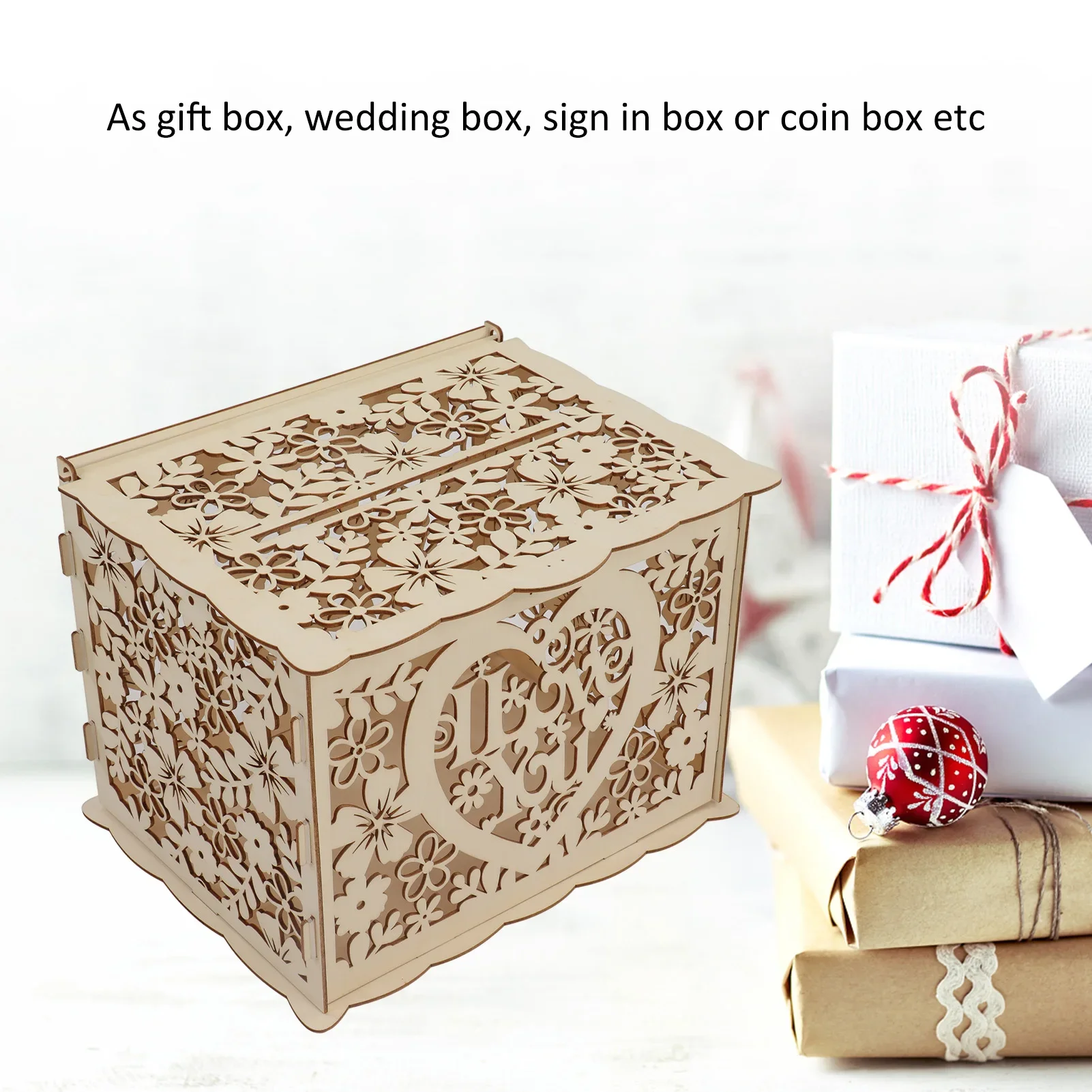 DIY hohle Holzkiste Geschenk k – Wedding Card Box Bewertung und Preis