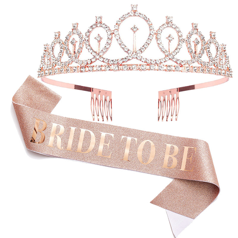 1 Satz Roségold Braut zu sein  – Bride Tribe Sash Bewertung und Preis