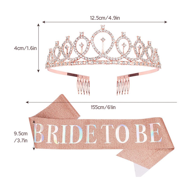 1 Satz Roségold Braut zu sein  – Bride Tribe Sash Bewertung und Preis