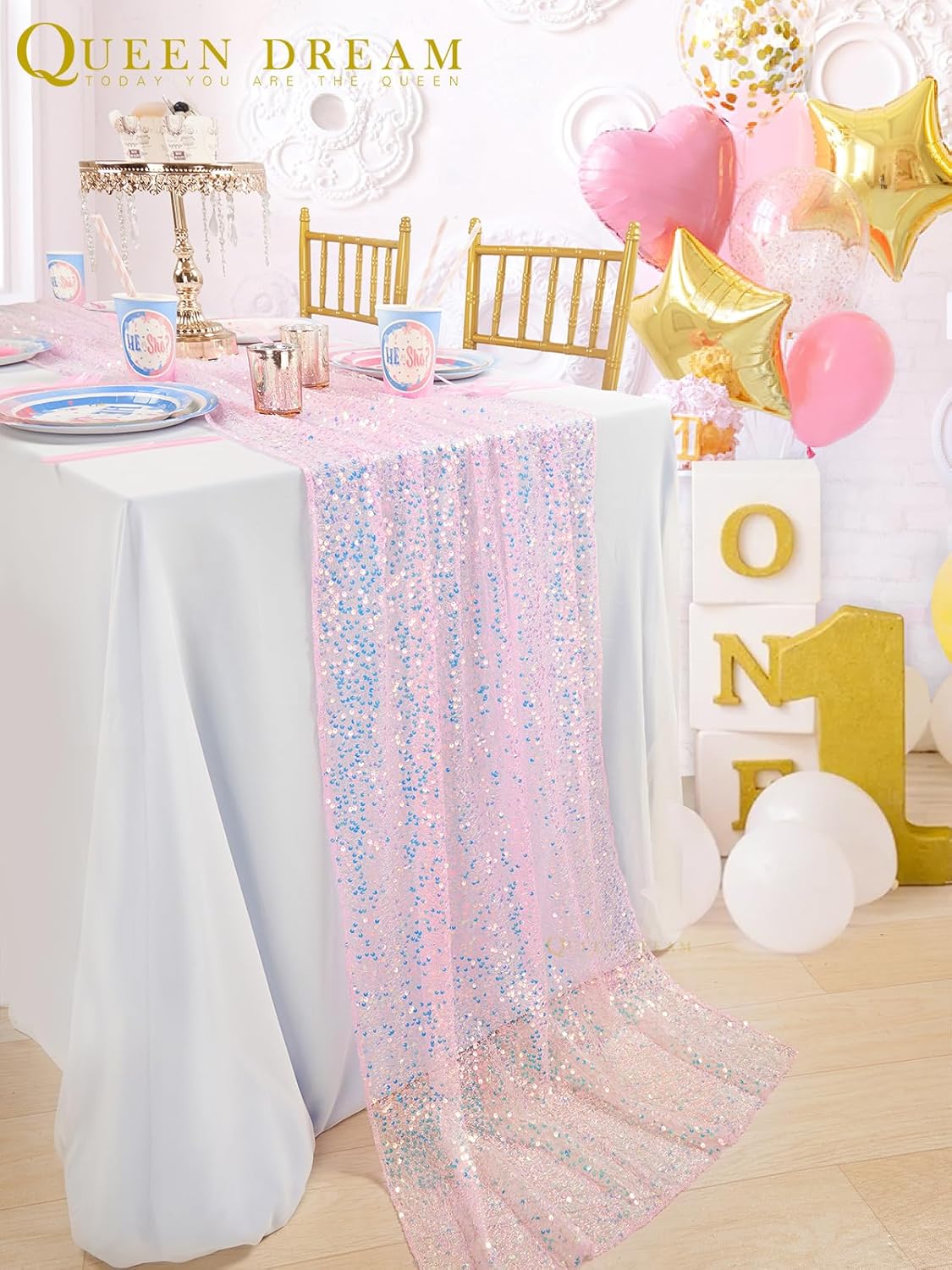 Glitzernder schillernder Paill – Table Runner Sequin Bewertung und Preis
